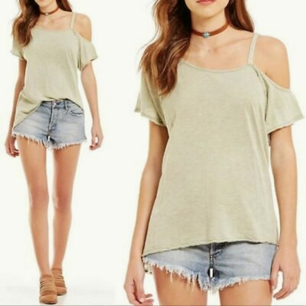 Free People We the Free cold shoulder t shirt